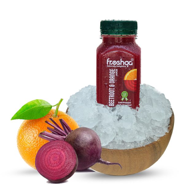 Fresh Orange & Beetroot Juice Cold-Pressed