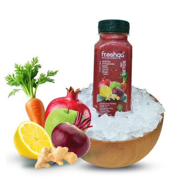 Detox Red  ( beetroot, pomegranate, apple,carrot,lemon,,ginger)